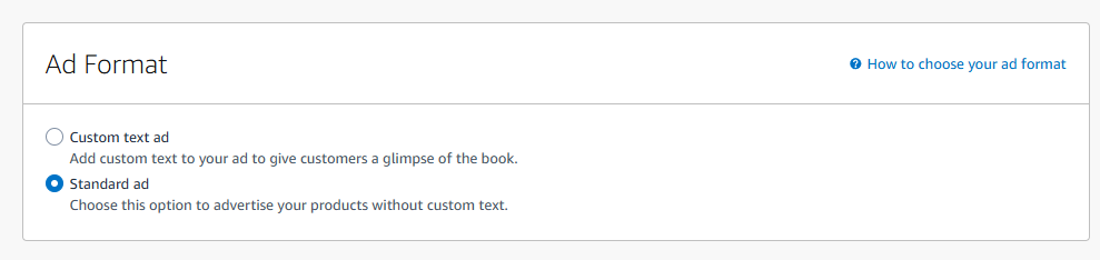 Amazon ad formats